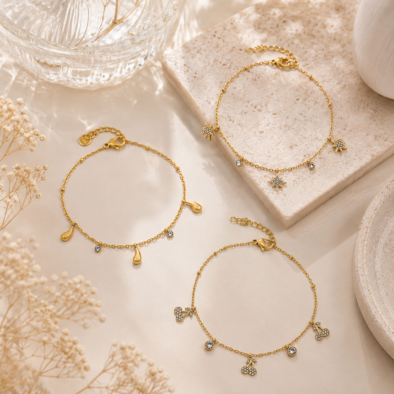 Golden Drop Armband