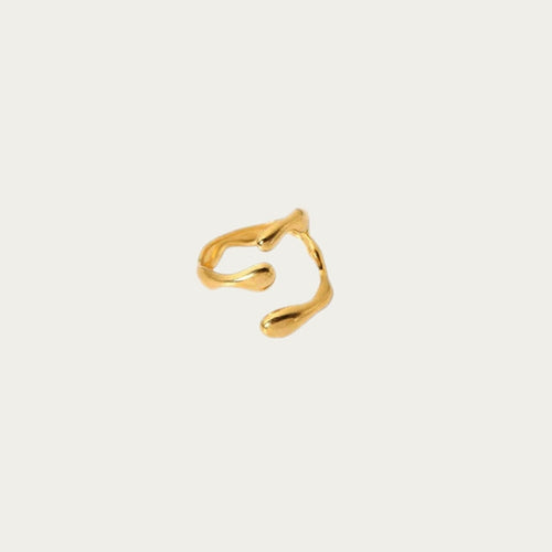 byLamari Alba Ring - Ring aus Edelstahl, wasserfest, Gold