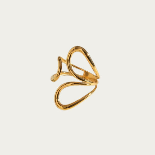 byLamari Anouk Ring - Ring aus Edelstahl, wasserfest, Gold