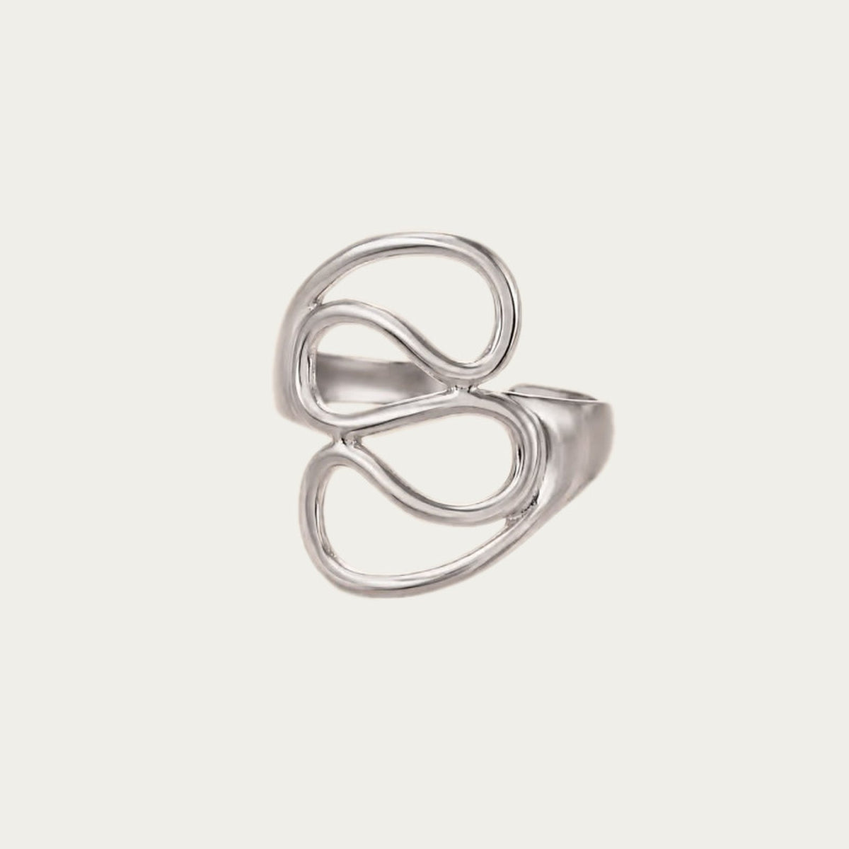 byLamari Bianca Ring - Ring aus Edelstahl, wasserfest, Silber