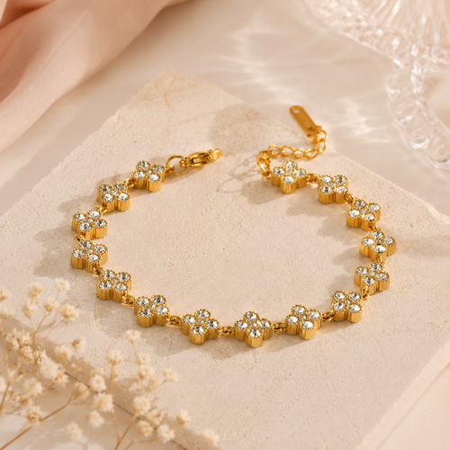 byLamari Blossom Spark Bracelet - Armband aus Edelstahl, wasserfest, Detailansicht