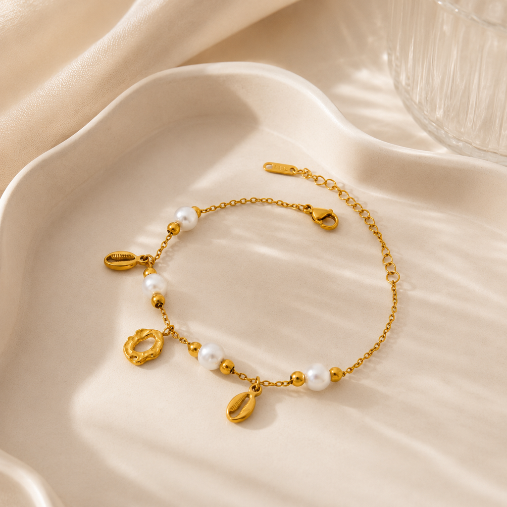 Pearl Charm Bracelet