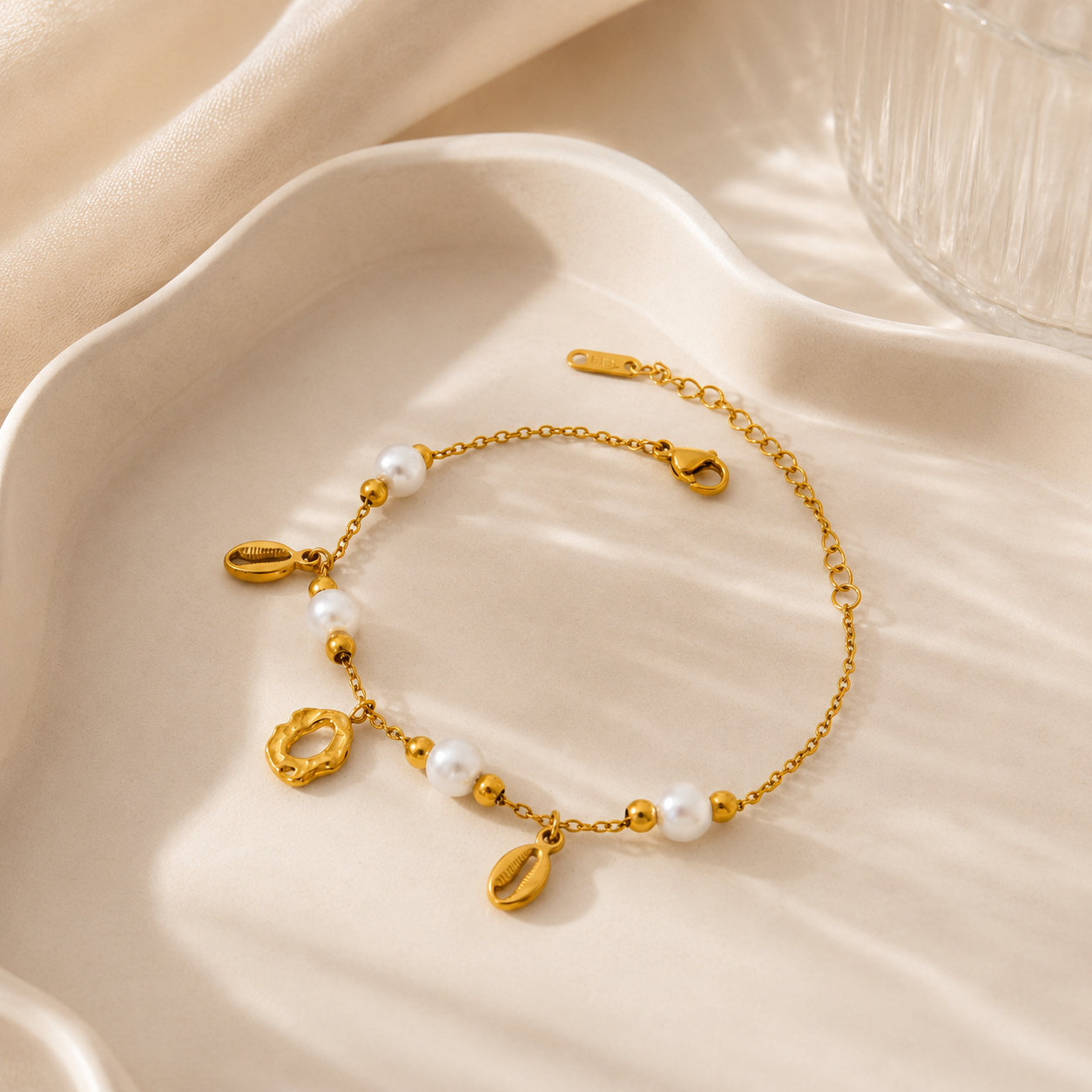 Pearl Charm Bracelet
