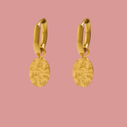 Textured Coin Hoops