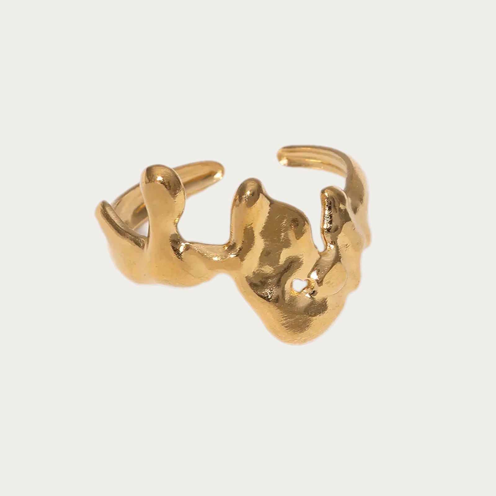 byLamari Lotta Ring - Ring aus Edelstahl, wasserfest, Gold