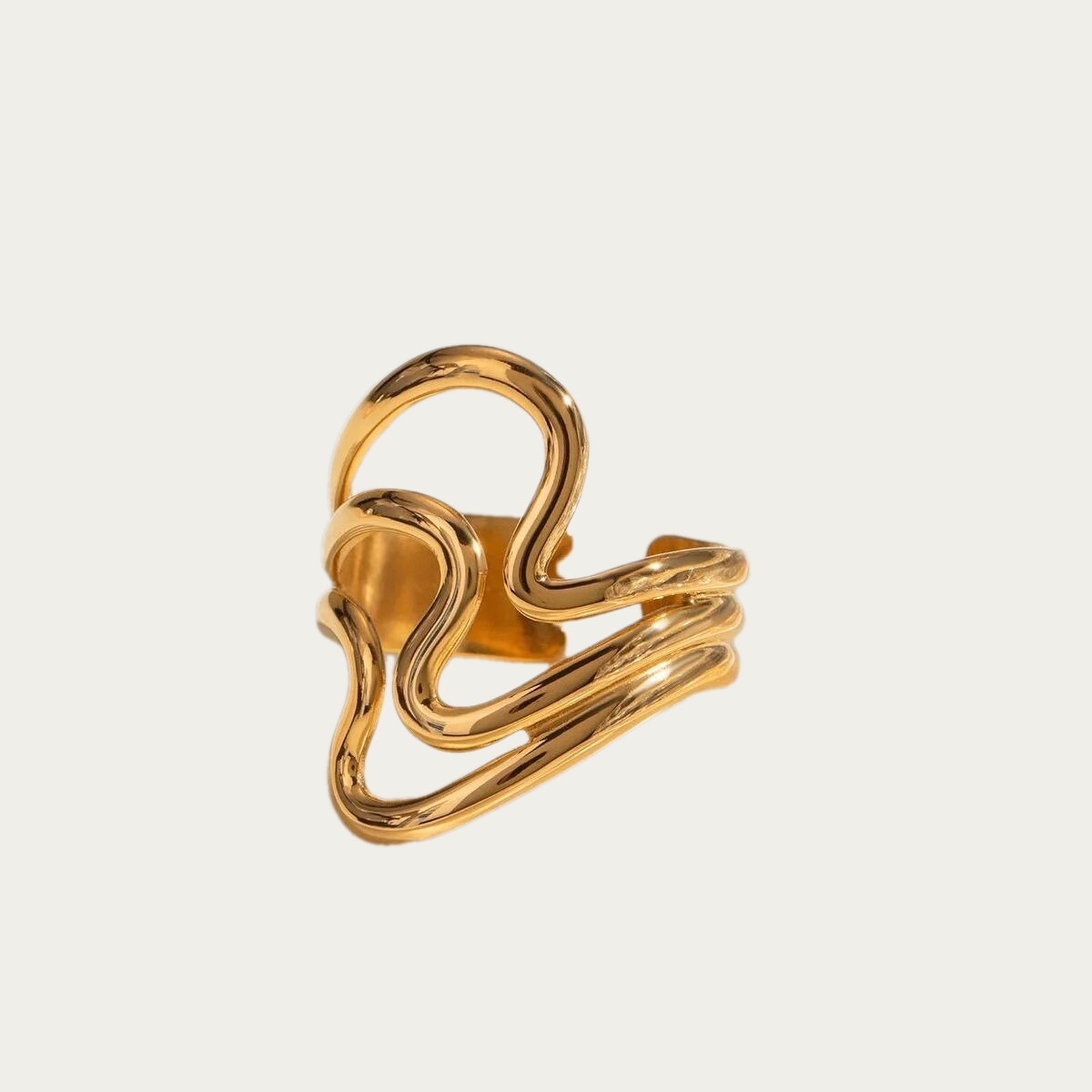 byLamari Sienna Ring - Ring aus Edelstahl, wasserfest, Gold