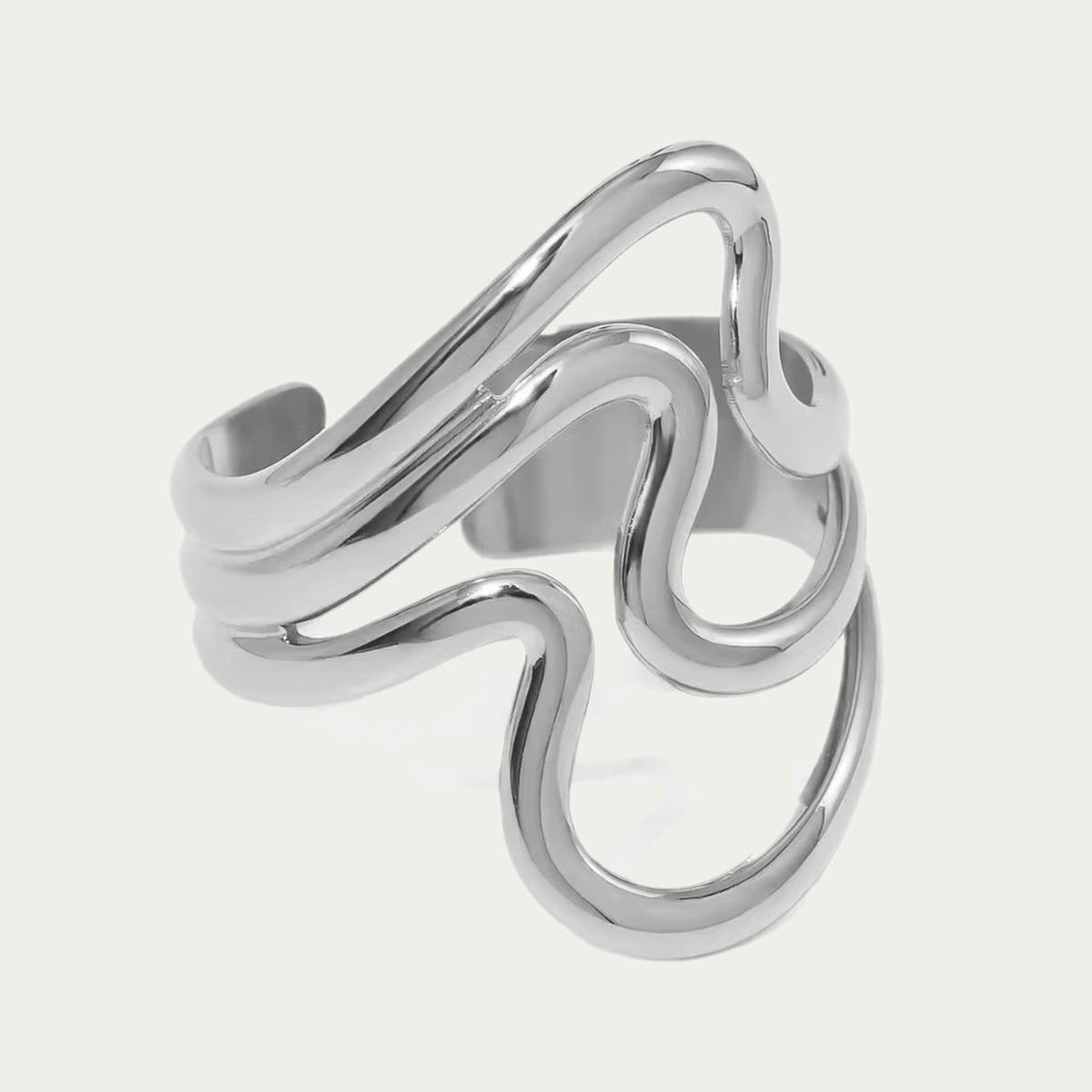 byLamari Sienna Ring - Ring aus Edelstahl, wasserfest, Silber