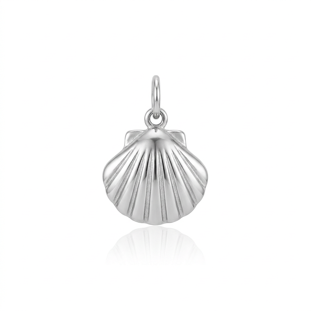 Muschel Charm in Silber