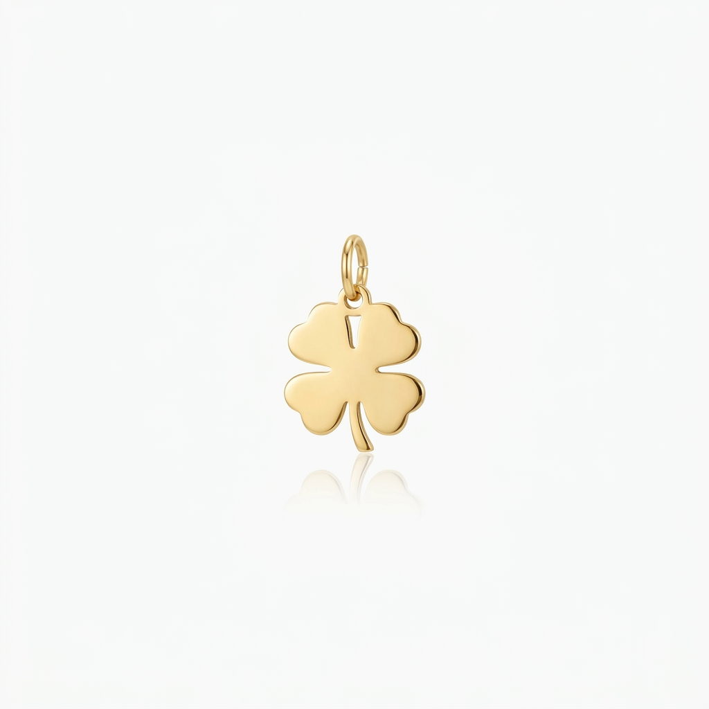 Kleeblatt Charm in Gold