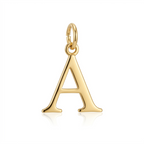 Buchstabe A Charm in Gold