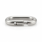 Karabiner oval in Silber