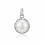 Perle Charm in Silber