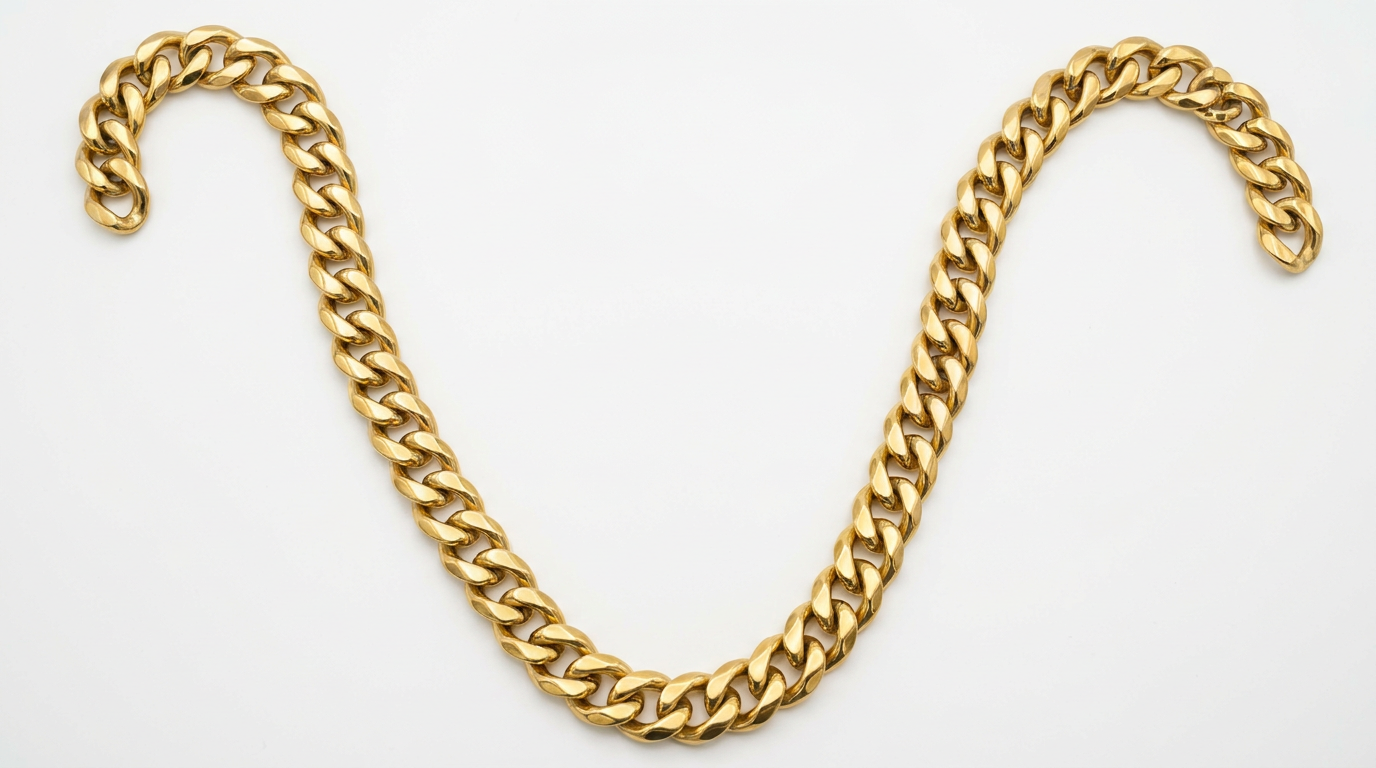 Gliederkette breit in Gold